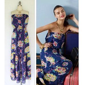 Lilly Pulitzer Silk Bianca maxi hostess Dress Blaring Siren mermaid sequin S